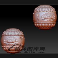 莲花佛珠立体圆雕图（BLG-286）