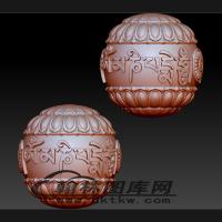 六字真言莲花立体圆雕图（BLG-018）