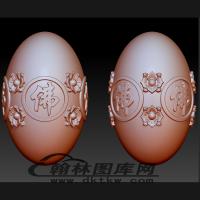 核雕佛字荷花立体圆雕图（BLG-336）